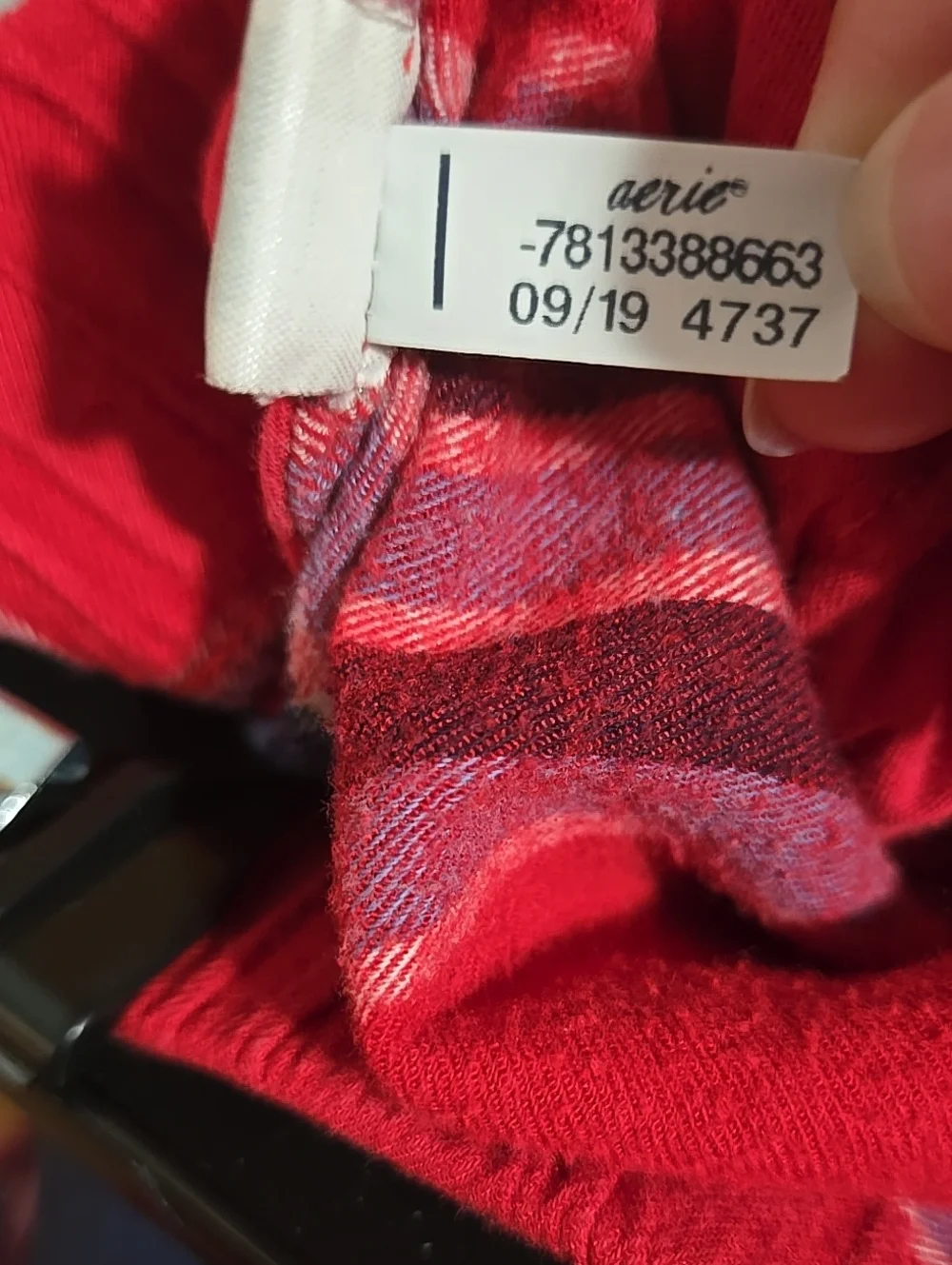 Aerie Red Plaid Flannel Pajama Pants Comfy Lounge Sleepwear Drawstring Size M